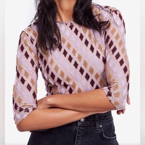 Free People Magic Carpet Cropped Top, size M